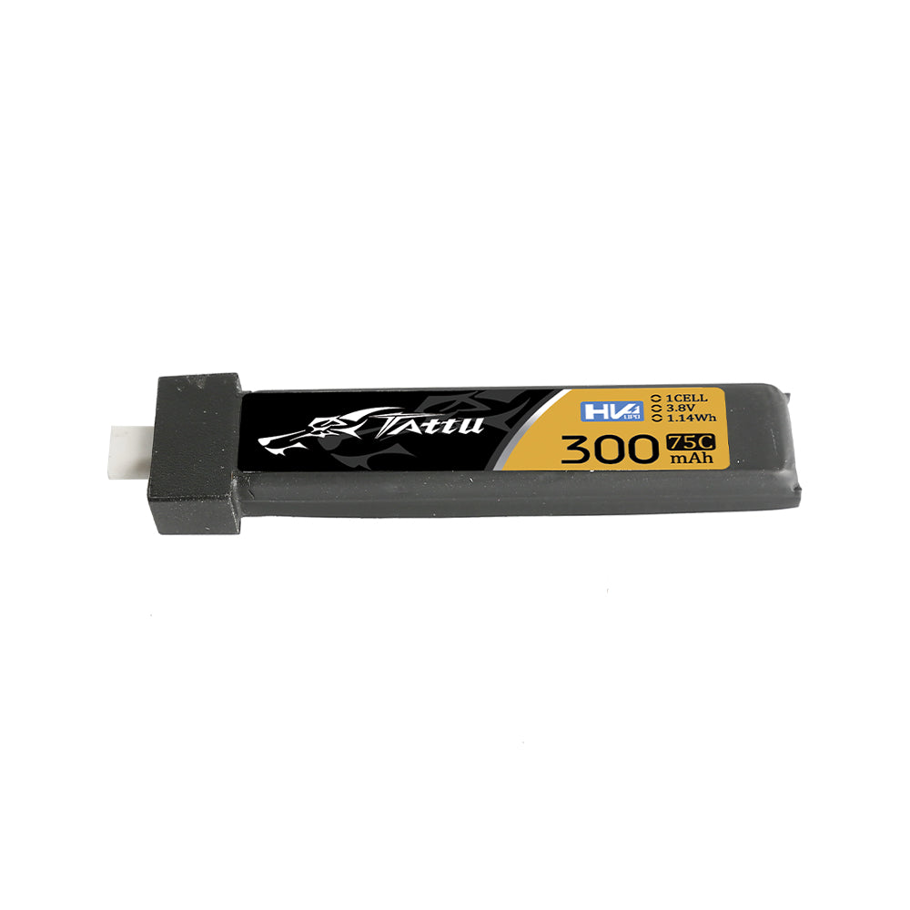 Tattu 300 mAh 3,8 V 75 C 1S1P HV Lipo-Akkupack mit BT 2.0-Stecker (5 Stück) für Beta Meteor65/Meteor75