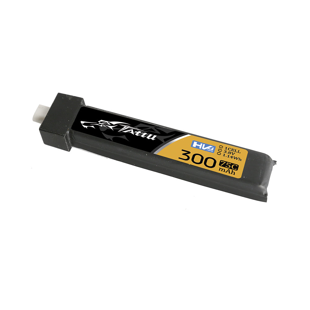 Tattu 300 mAh 3,8 V 75 C 1S1P HV Lipo-Akkupack mit BT 2.0-Stecker (5 Stück) für Beta Meteor65/Meteor75