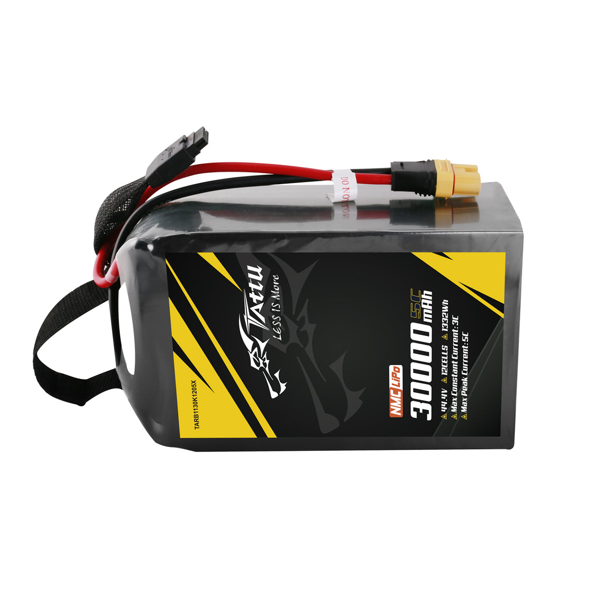 Tattu Semi-solid State 30000mAh 5C 44.4V 12S1P Lipo Battery Pack with AS150U Plug