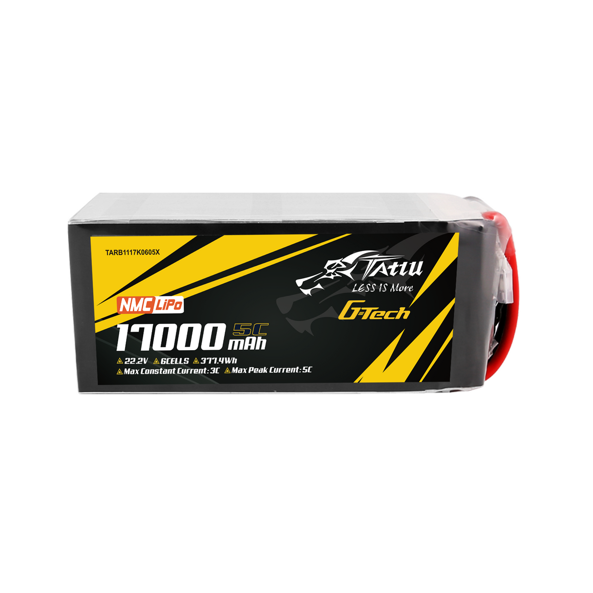 Tattu Semi-solid State 17000mAh 5C 22.2V 6S1P G-Tech Lipo Battery Pack with XT90S-F Plug