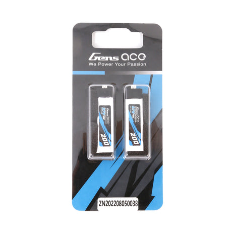 Gens ace 200 mAh 3,7 V 45 C 1S1P Lipo-Akku (2 Stück)