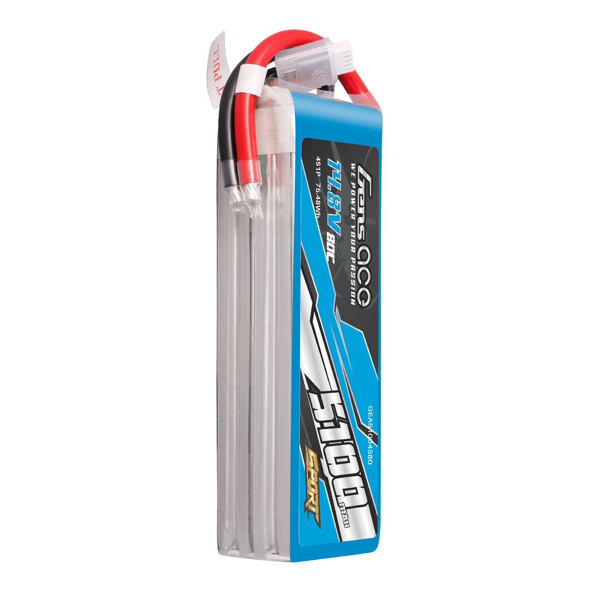 Gens ace 5100mAh 4S 14.8V 80C Lipo Battery Pack ( F5B )