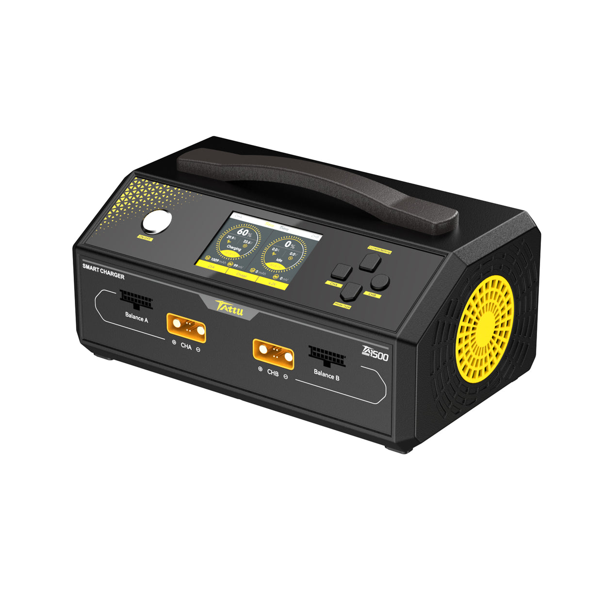 TATTU TA1500 Zweikanal-Smart-Ladegerät 30A / 1500W | Für 6-14S LiPo/LiHV/LIUHV Smart Battery