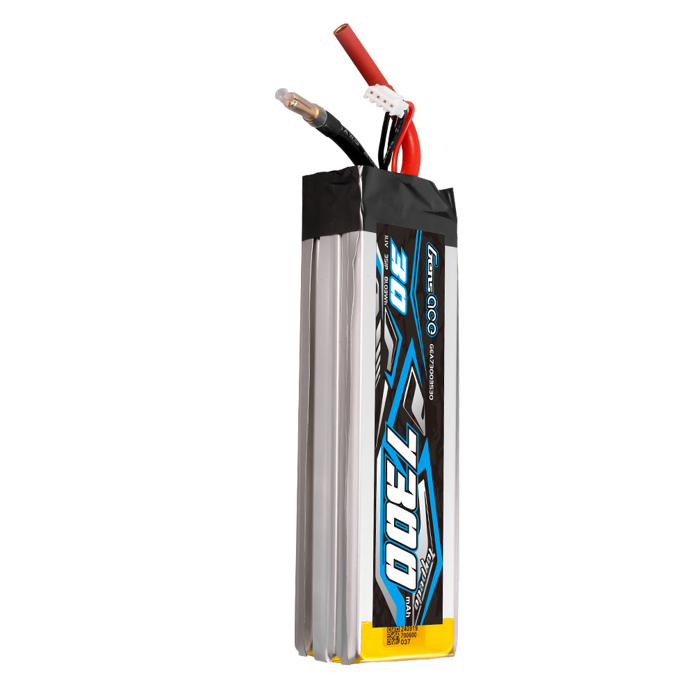 Gens Ace 30C 7300mAh 3S1P 11.1V  Lipo Battery with JST-XHR Plug (MINI-HYDRO)