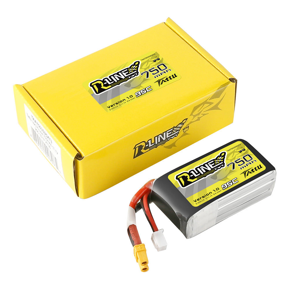 Tattu R-Line 750 mAh 11,1 V 3S1P 95C Lipo-Akku mit XT30-Stecker