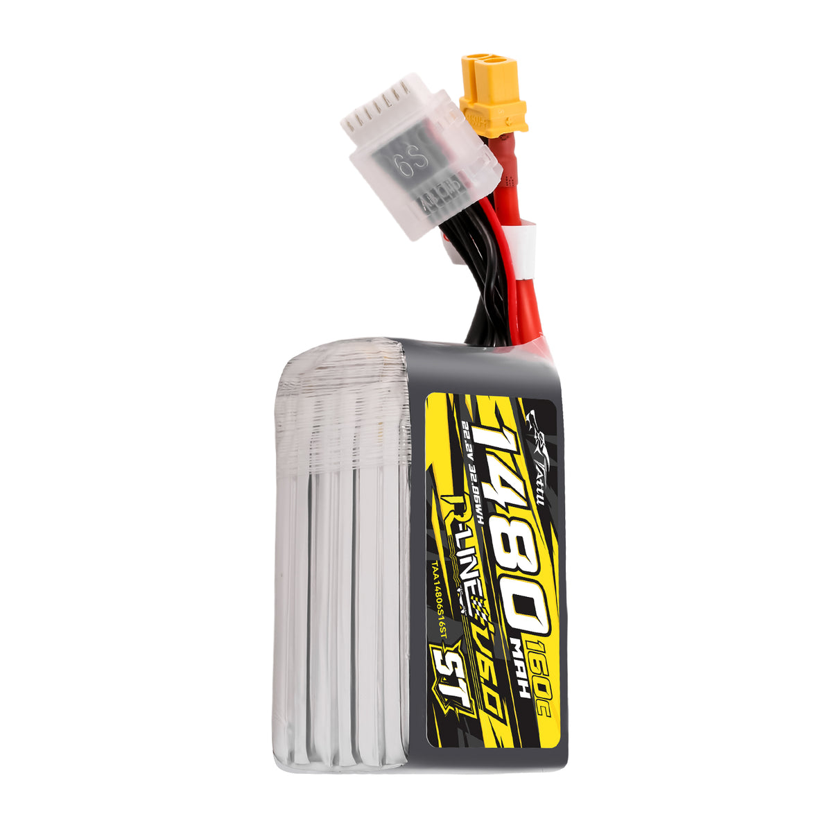 Tattu 1480mAh 6S 160C 22.2V ST Lipo Battery | XT60 Plug | R-Line 6.0