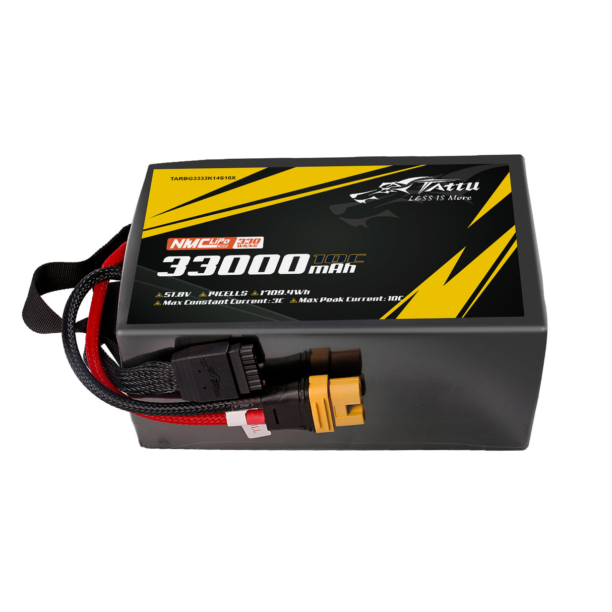 Tattu Semi-solid State 330Wh/kg 33000mAh 10C 51.8V 14S1P Lipo Battery Pack with AS150U-F plug