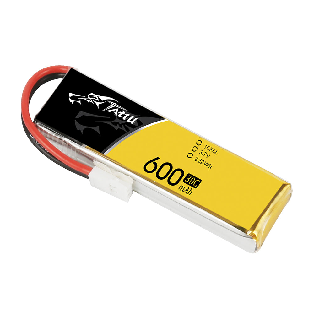 Tattu 600 mAh 3,7 V 30C 1S1P Lipo-Akkupack mit Molex-Stecker (1 Stück/Packung)