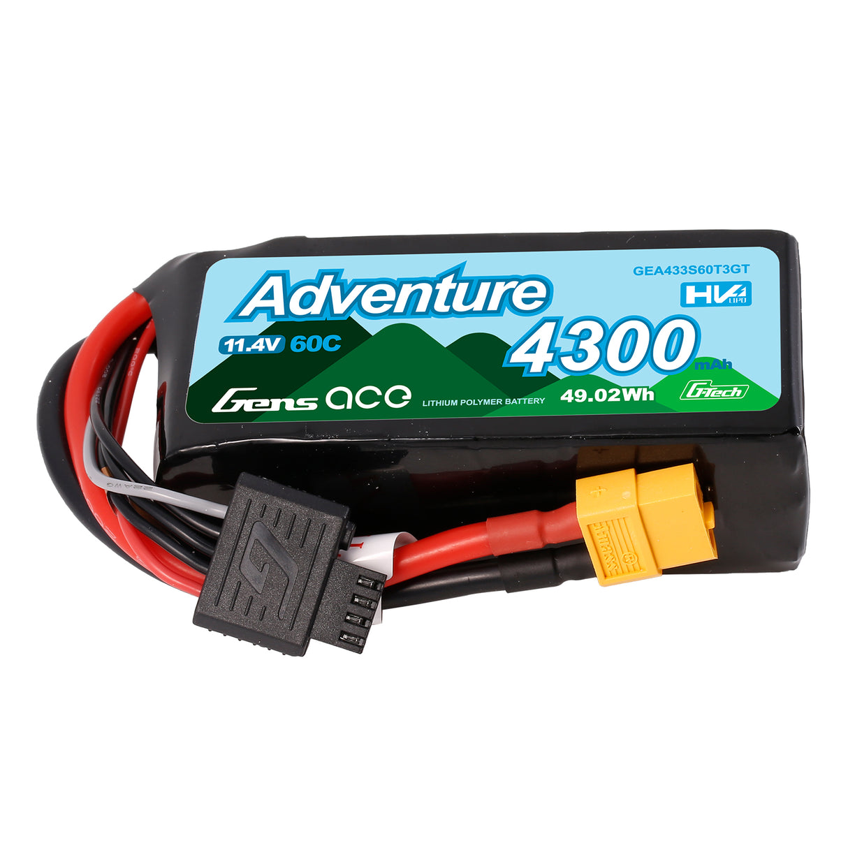 Gens ace 4300mAh 3S 60C HV LiPo Battery with XT60 | Adventure Series | G-Tech