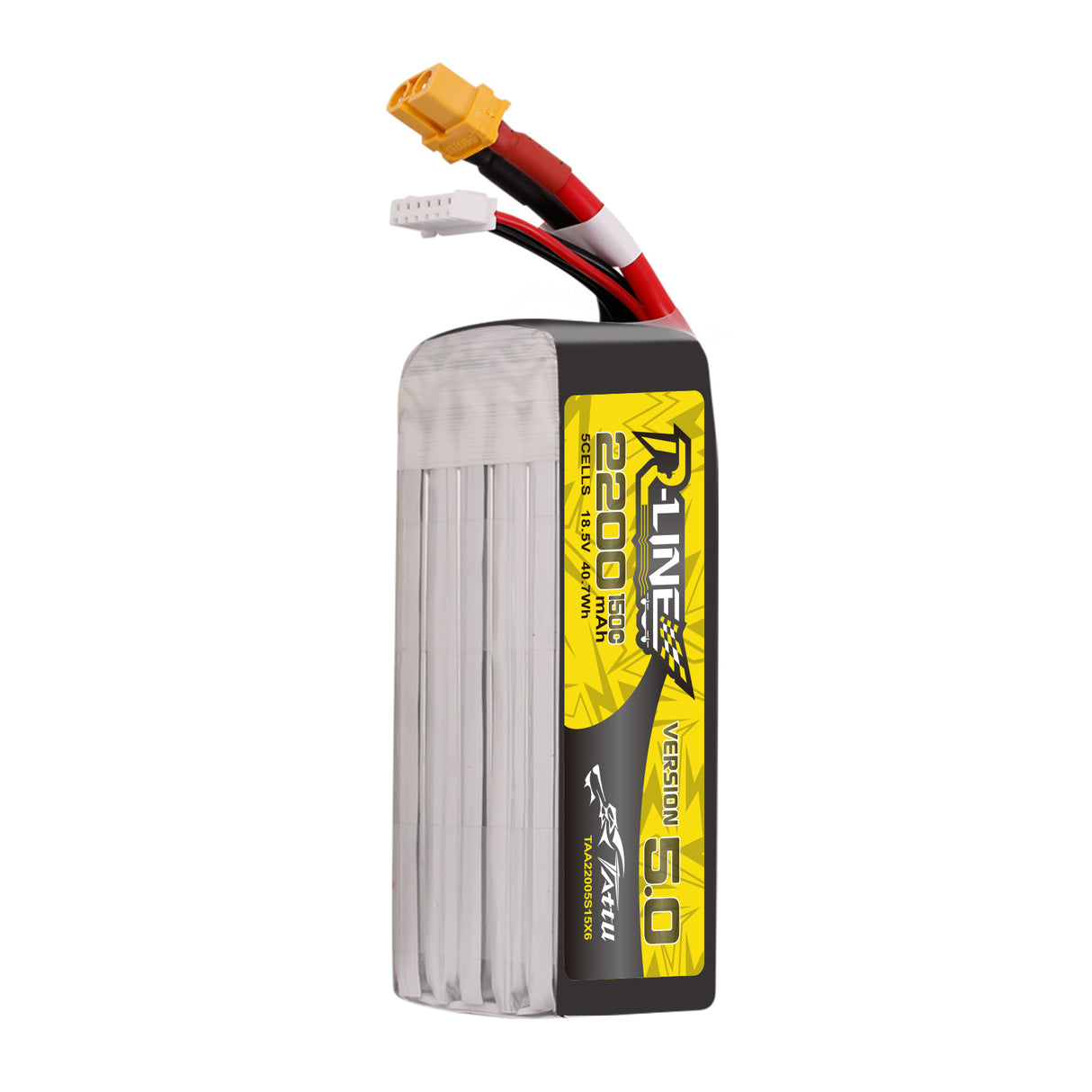 Tattu R-Line Version 5.0 18.5V 2200mah 5S 150C Lipo Battery with XT60U-F Plug