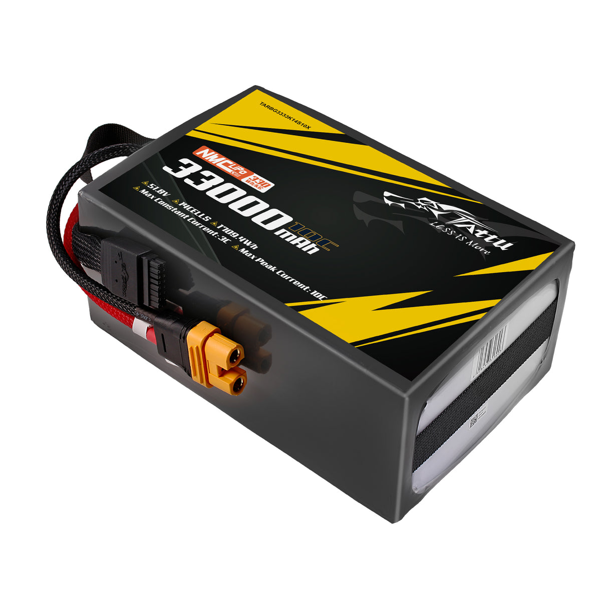 Tattu Semi-solid State 330Wh/kg 33000mAh 10C 51.8V 14S1P Lipo Battery Pack with AS150U-F plug
