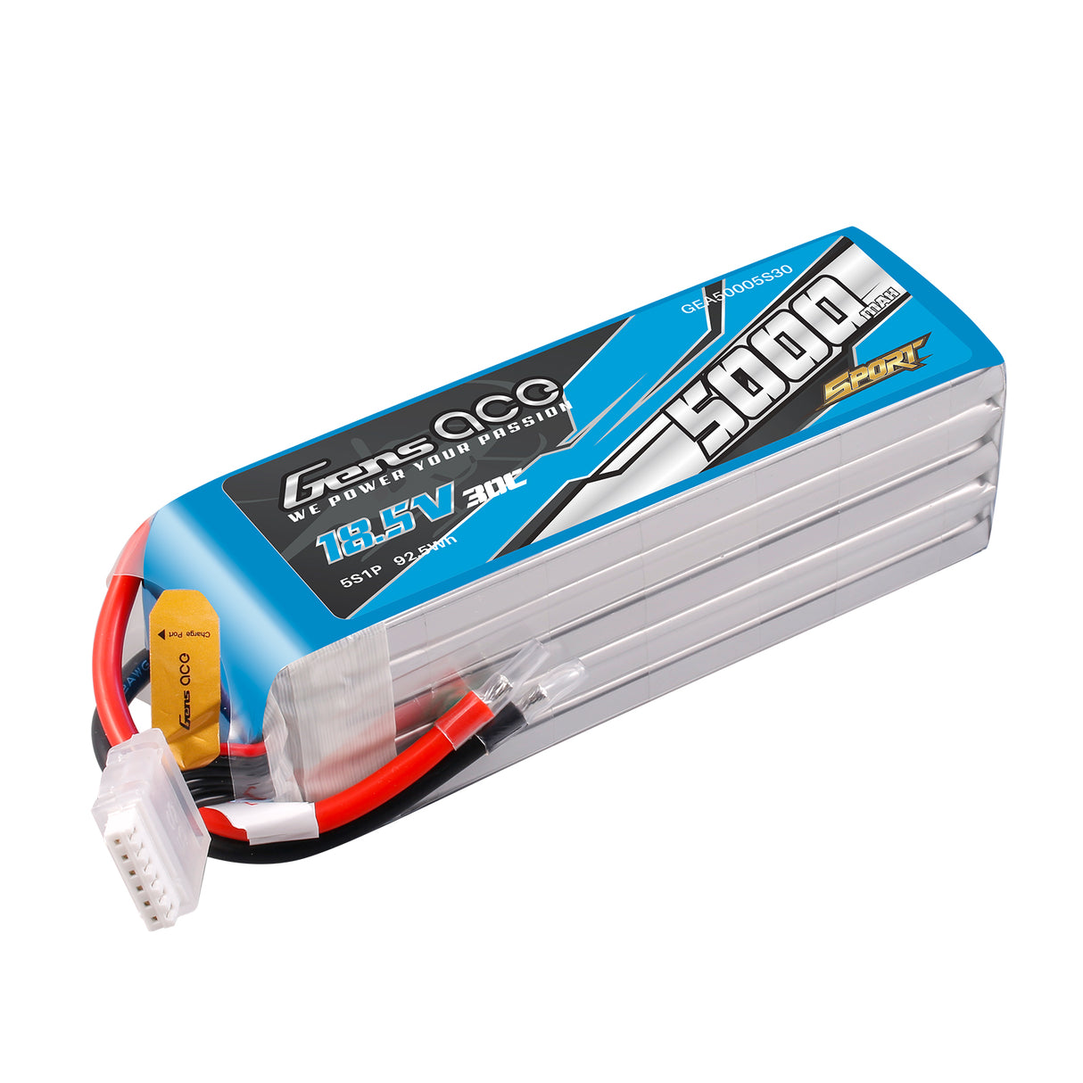 Gens ace 5000mAh 5S 18.5V 30C Lipo Battery ( F3A )