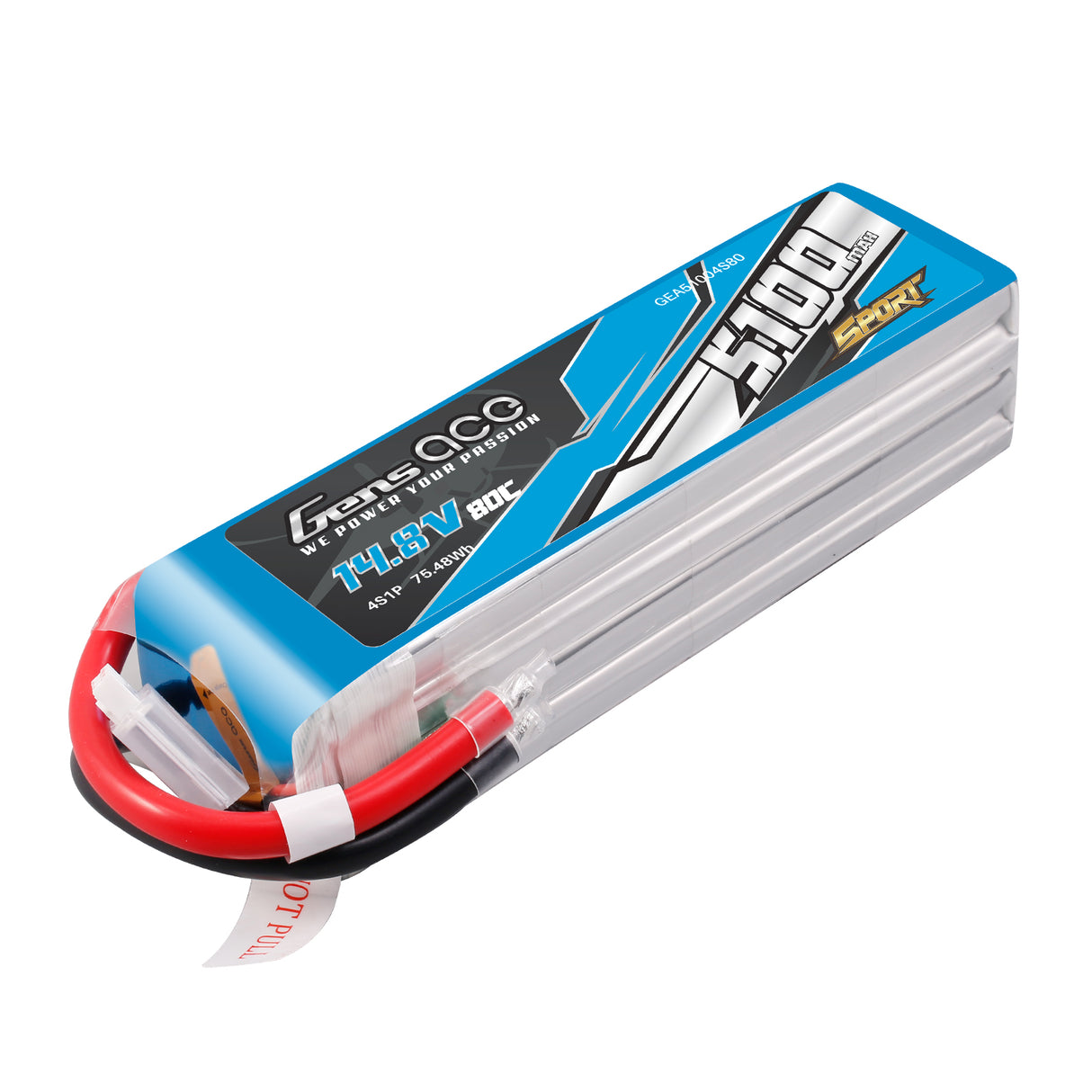 Gens ace 5100mAh 4S 14.8V 80C Lipo Battery Pack ( F5B )