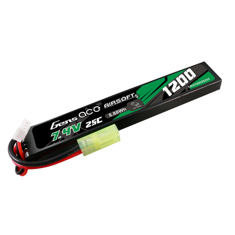 Gens ace 25C 1200 mAh 2S1P 7,4 V Airsoft Gun Lipo Akku mit Mini-Tamiya-Stecker