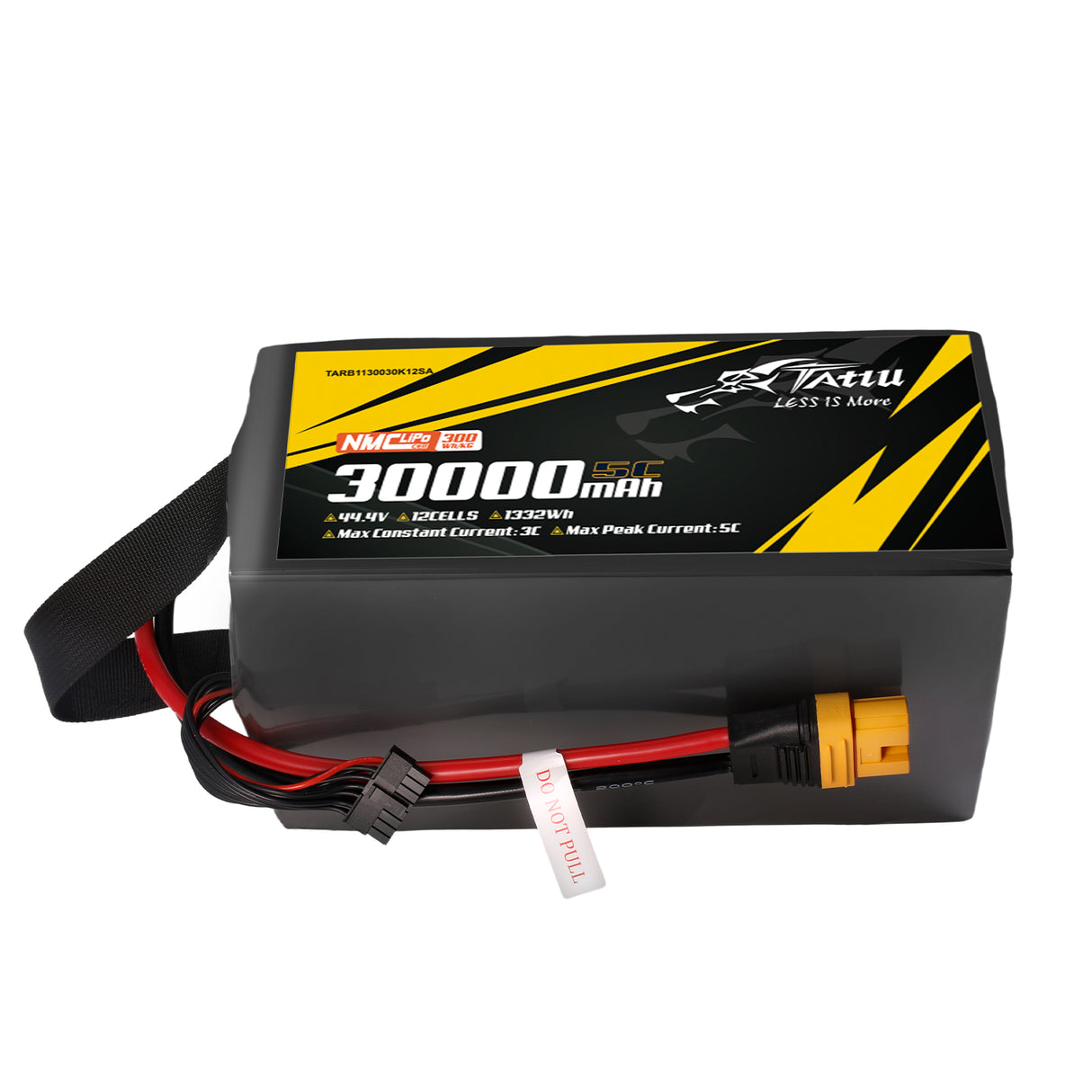Tattu Semi-solid State 300Wh/kg 30000mAh 5C 44.4V 12S1P Lipo Battery Pack with AS150U-F