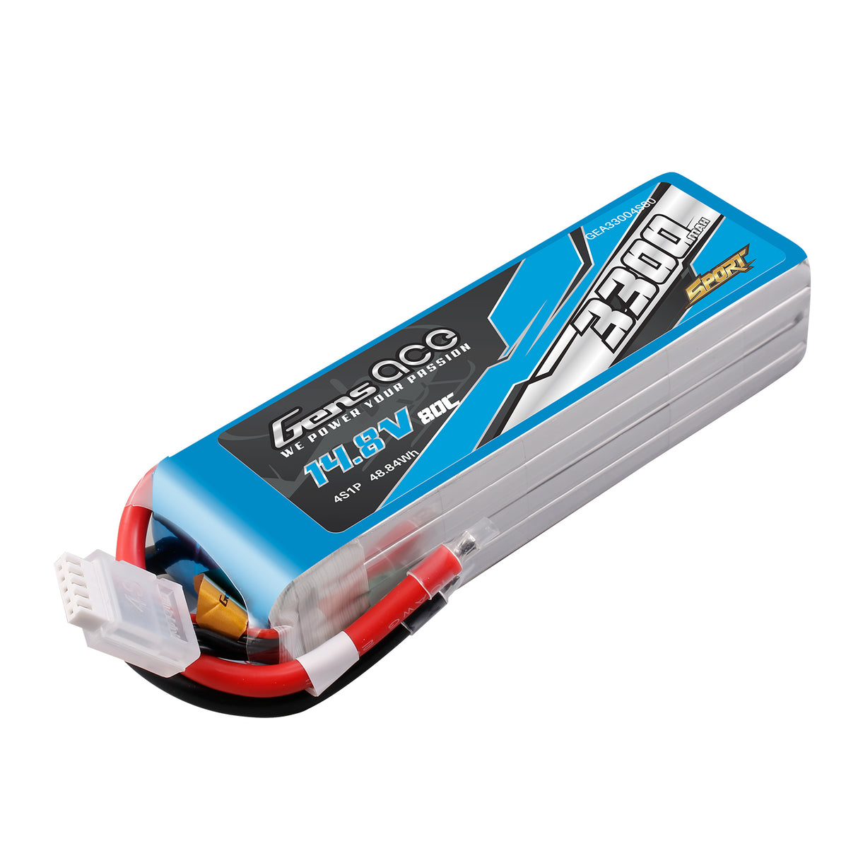 Gens ace 3300mAh 4S 14.8V 80C Lipo Battery Pack ( F5B )