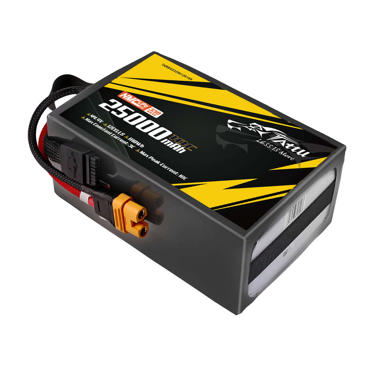 Tattu Semi-solid State 330Wh/kg 25000mAh 10C 44.4V 12S1P Lipo Battery Pack with AS150U-F plug