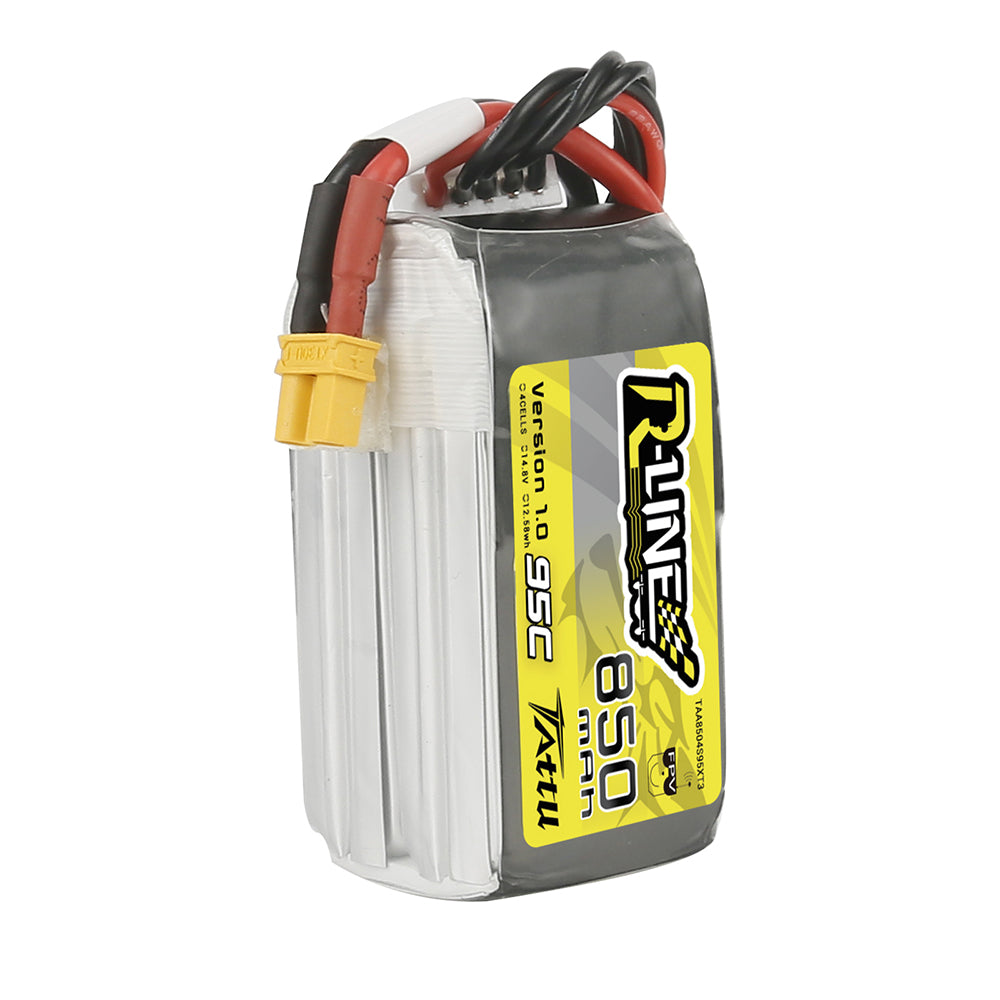 Tattu R-Line 850 mAh 14,8 V 4S1P 95C Lipo-Akkupack mit XT30-Stecker