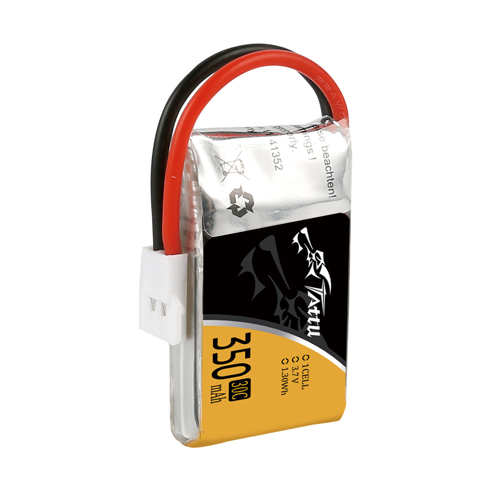Tattu 350 mAh 3,7 V 30C 1S1P Lipo-Akkupack mit Molex-Stecker (1 Stück/Packung)