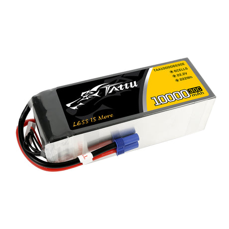 Tattu 10000MAH 22.2V 30C 6S1P Lipo Battery Pack with EC5 Plug