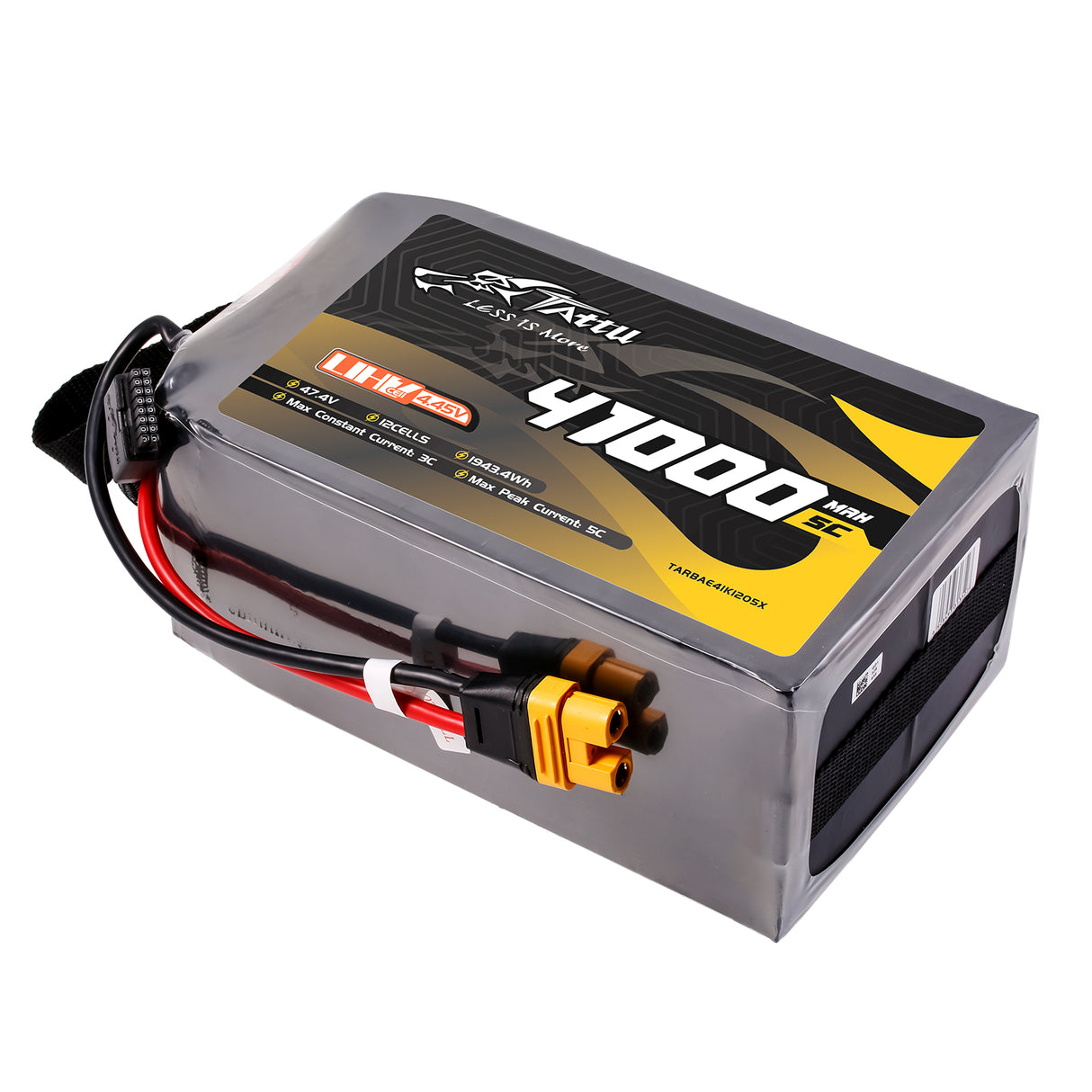Tattu Ultra High Voltage 41000mAh 5C 47.4V 12S1P Lipo Battery with AS150U-F Plug