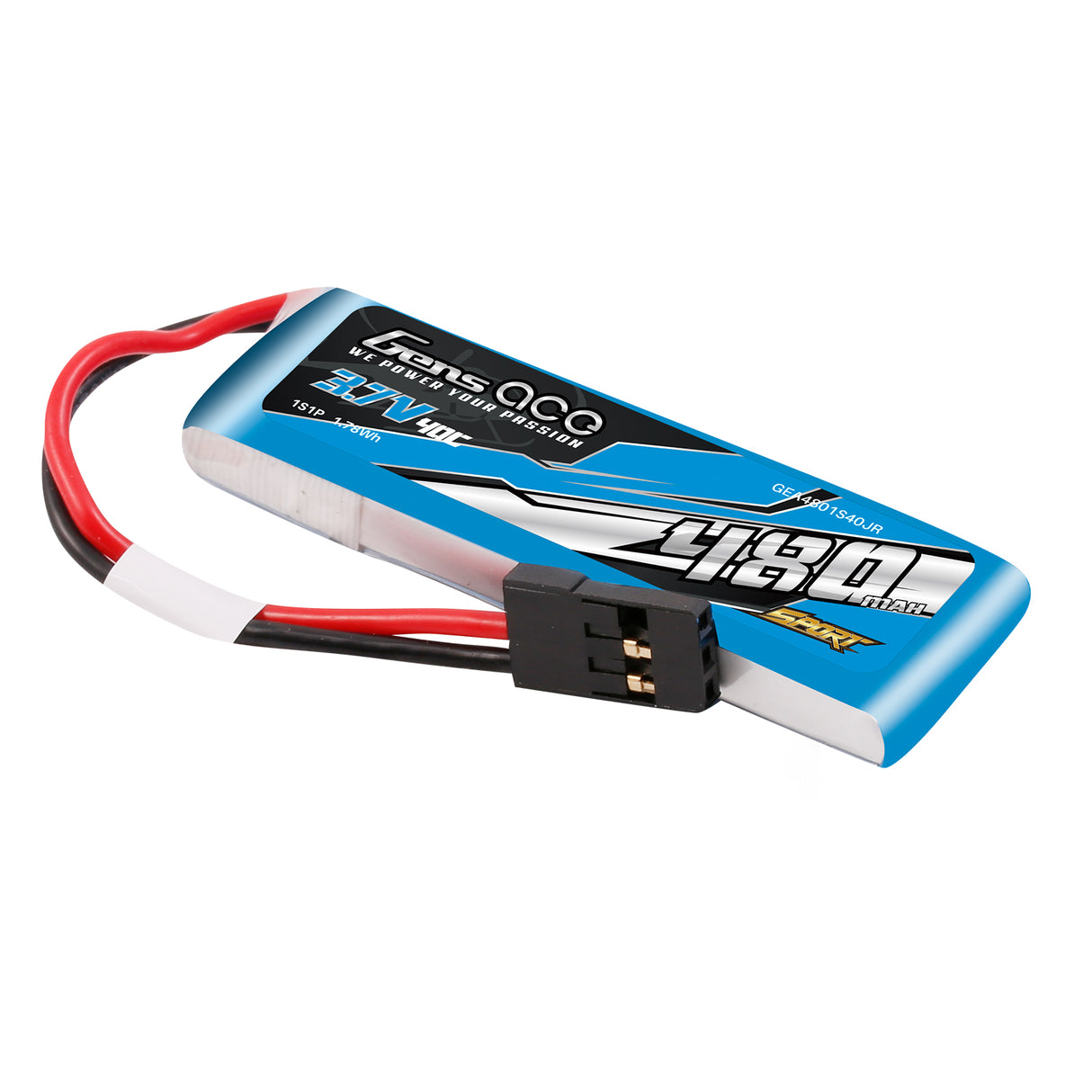 Gens ace 480mAh 1S 3.7V 40C Lipo Battery ( F3K )