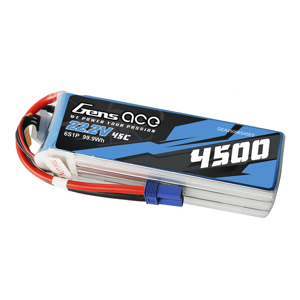Gens ace 4500 mAh 22,2 V 45 C 6S1P Lipo-Akkupack für Goblin 500