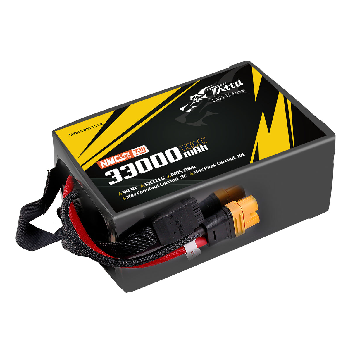 Tattu Semi-solid State 330Wh/kg 33000mAh 10C 44.4V 12S1P Lipo Battery Pack with AS150U-F plug