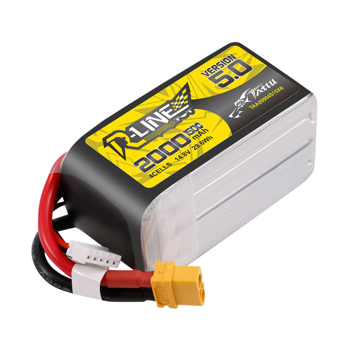 Tattu R-Line Version 5.0 2000mAh 14.8V 150C 4S1P Lipo Battery Pack with XT60 Plug
