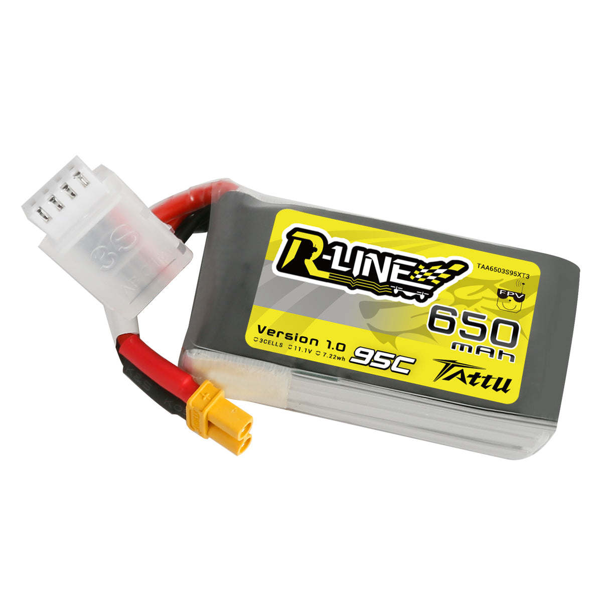 Tattu R-Line 650 mAh 11,1 V 3S1P 95C Lipo-Akku