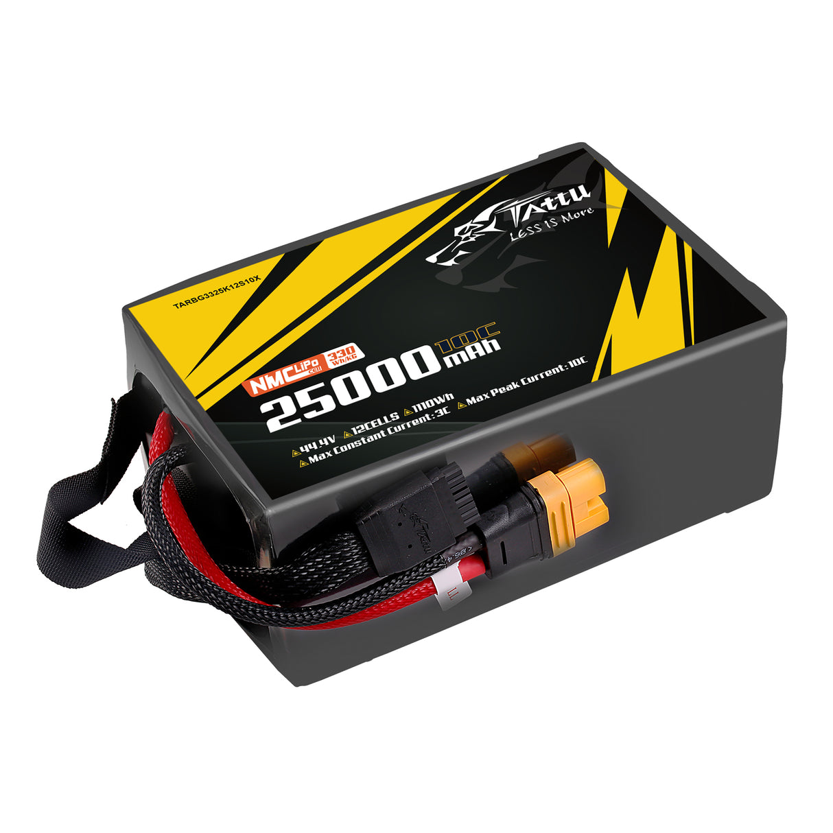 Tattu Semi-solid State 330Wh/kg 25000mAh 10C 44.4V 12S1P Lipo Battery Pack with AS150U-F plug