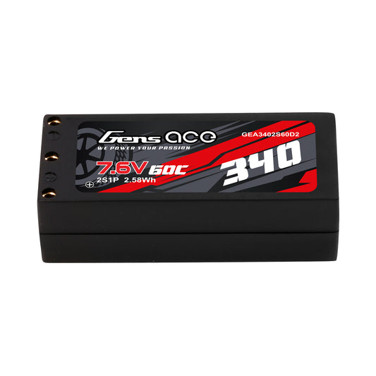 Gens ace 340mAh 2S HV 60C lipo battery