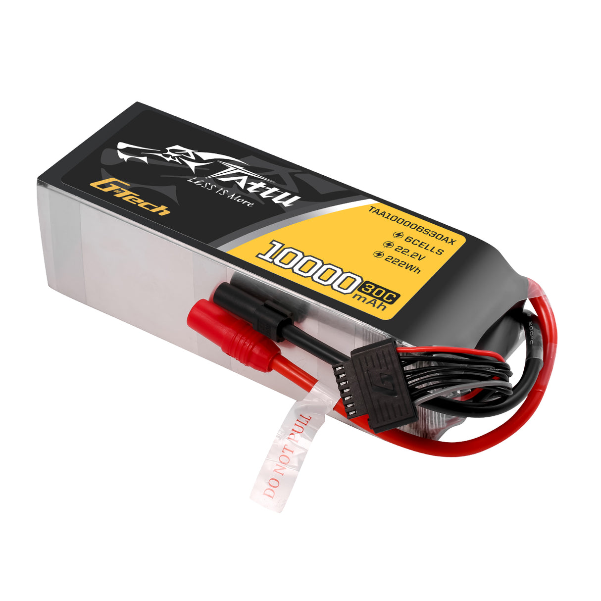 Tattu 10000mah 22.2V 30C 6S1P Lipo Battery Pack with AS150+XT150 Plug