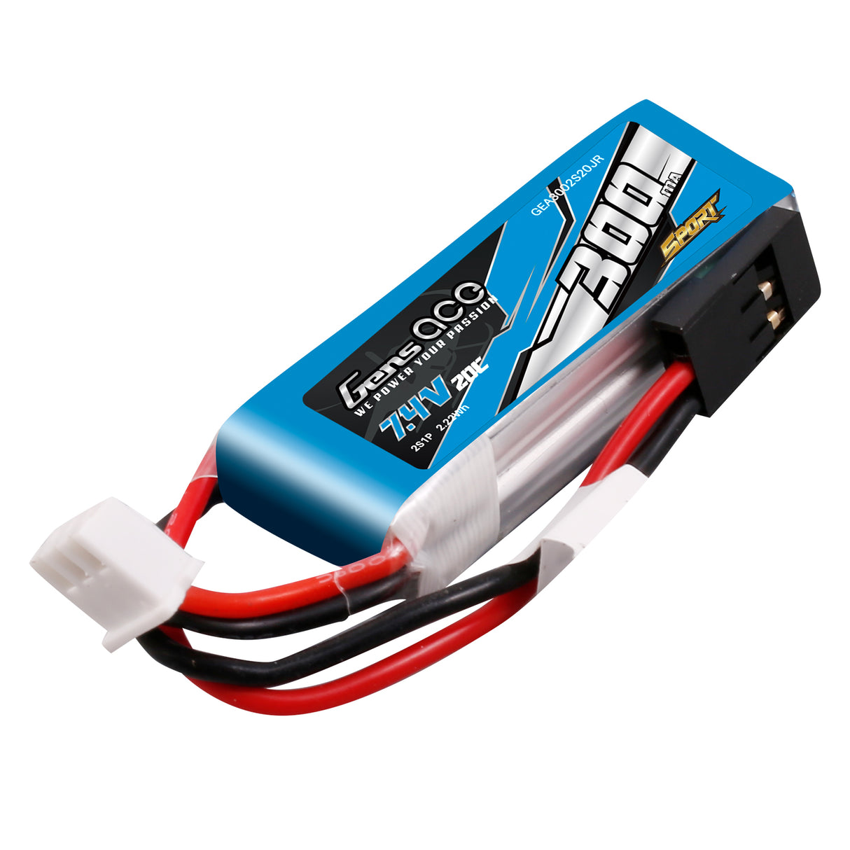 Gens ace 300mAh 2S 7.4V 20C Lipo Battery( F3K )