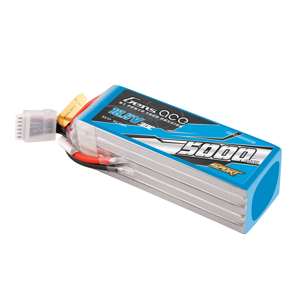 Gens ace 5000mAh 5S 18.5V 30C Lipo Battery ( F3A )