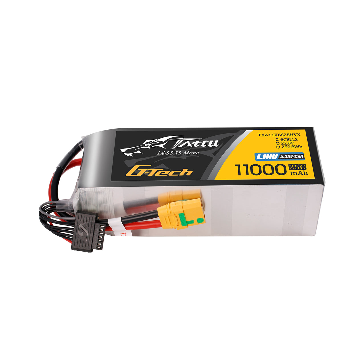 Tattu 11000MAH 22.8V HV 25C 6S1P Lipo Battery Pack with XT90-S(anti-spark) Plug