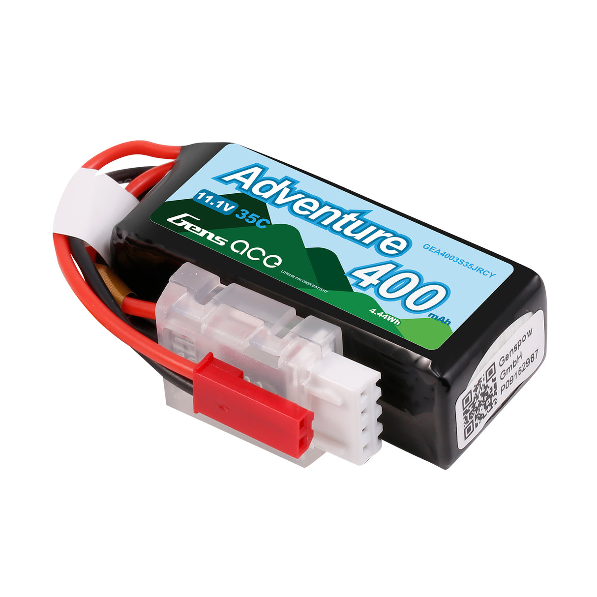 Gens ace 400mAh 3S 35C Lipo Battery with JST-RCY | Adventure | G-Tech