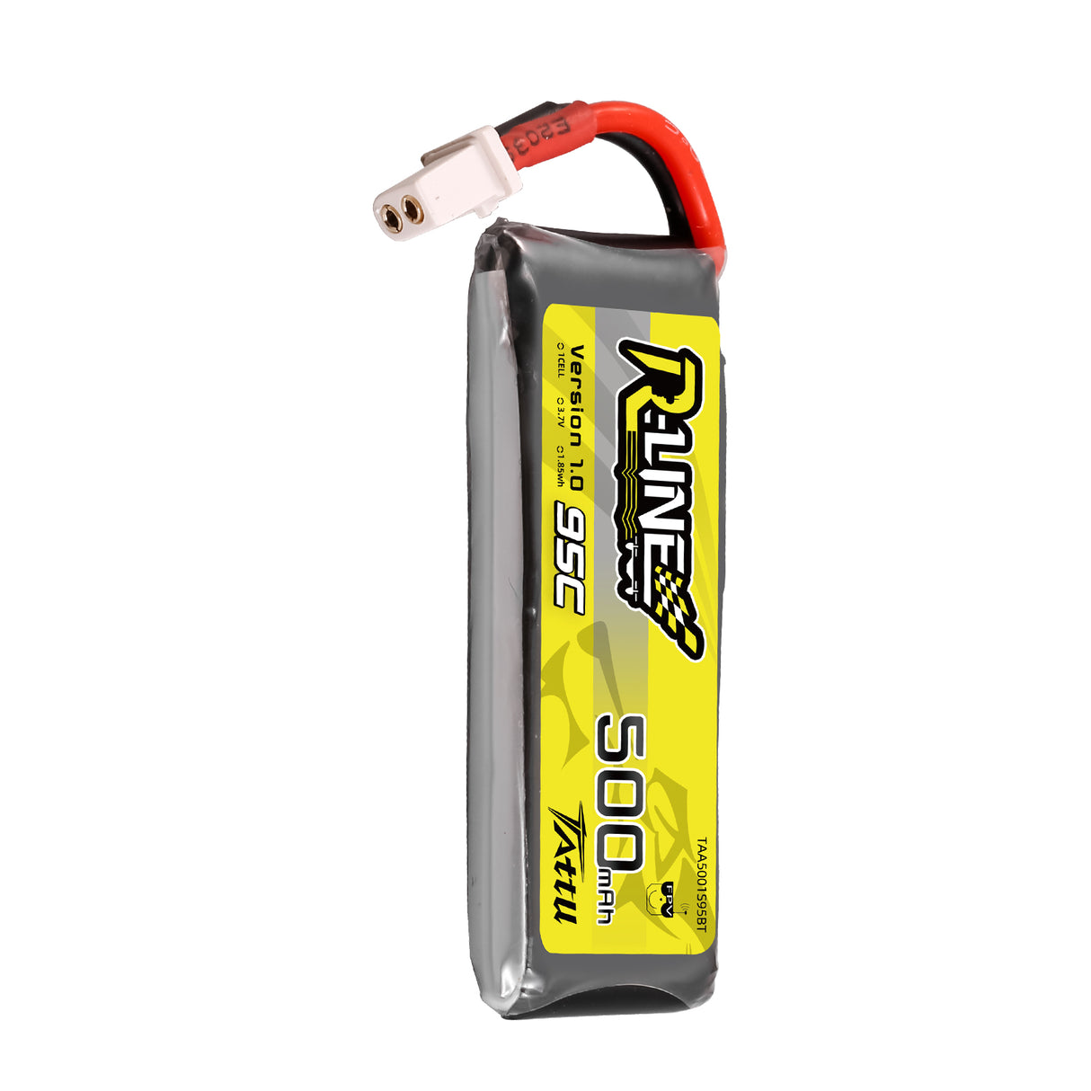 Tattu R-Line 500mAh 3.7V 1S1P 95C Lipo Battery  with  BT2.0 Plug