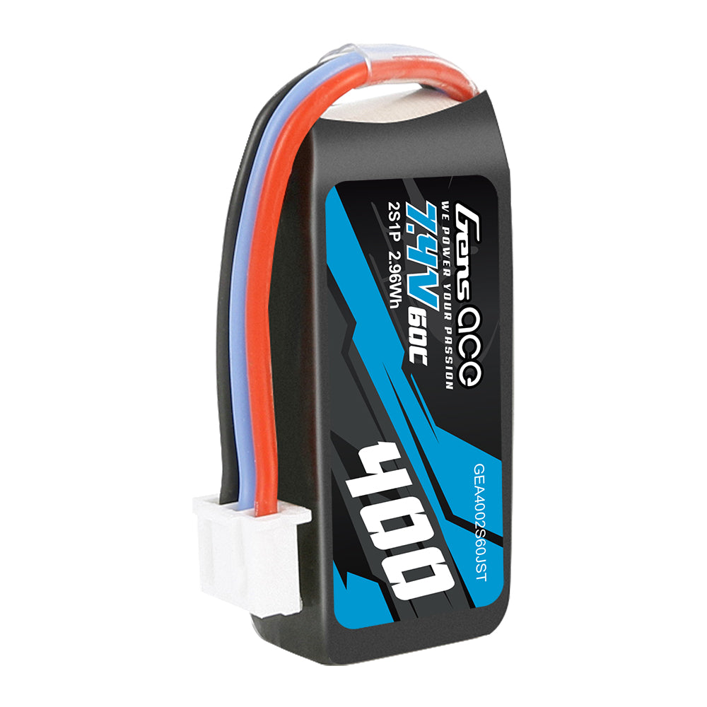 Gens ace 400 mAh 7,4 V 60C 2S1P Lipo-Akkupack mit JST-Stecker
