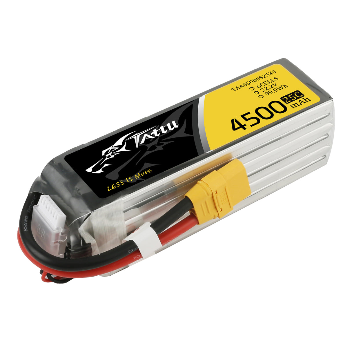Tattu 4500mAh 22.2V 25C 6S1P Lipo Battery Pack with XT90