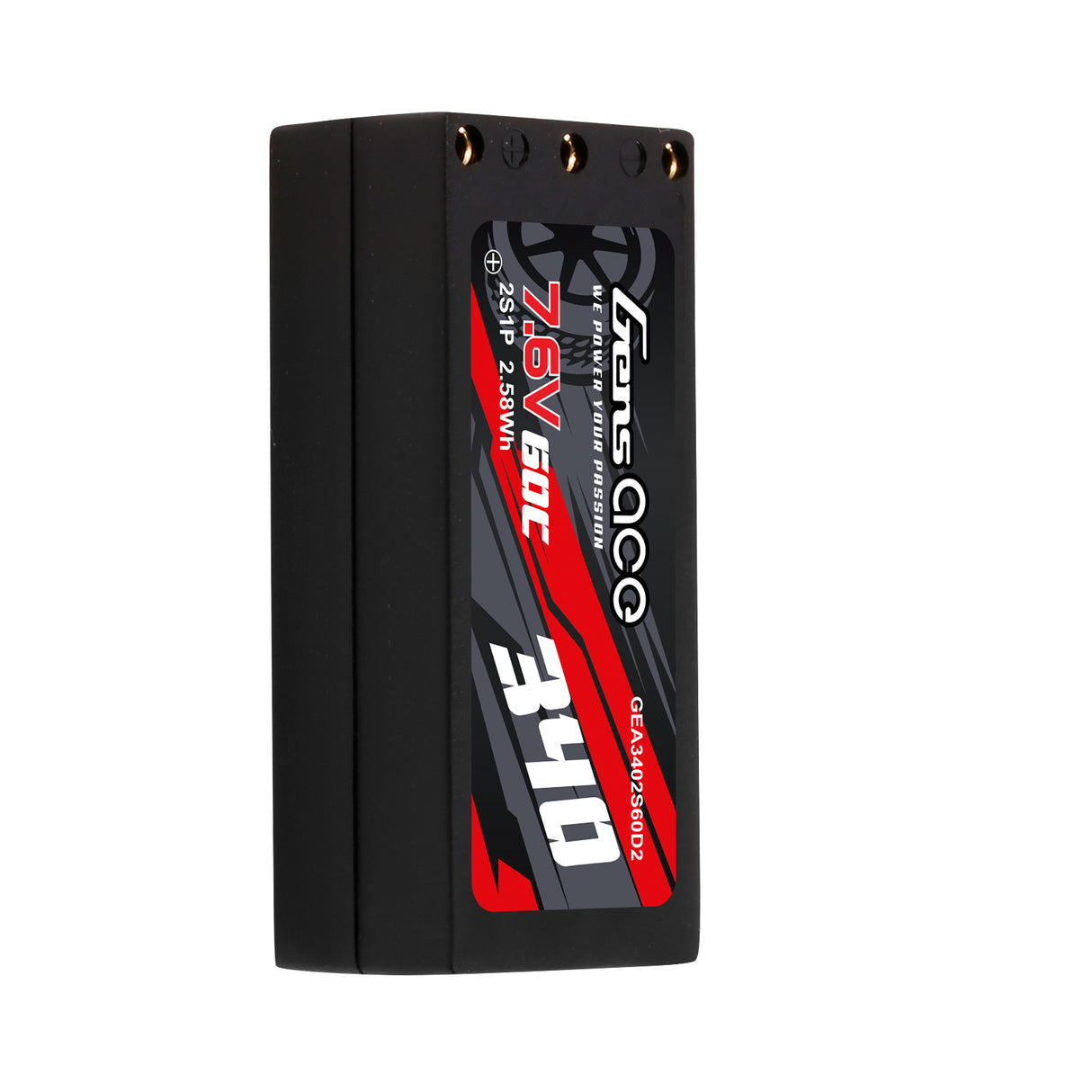 Gens ace 340mAh 2S HV 60C lipo battery with XT60 Plug