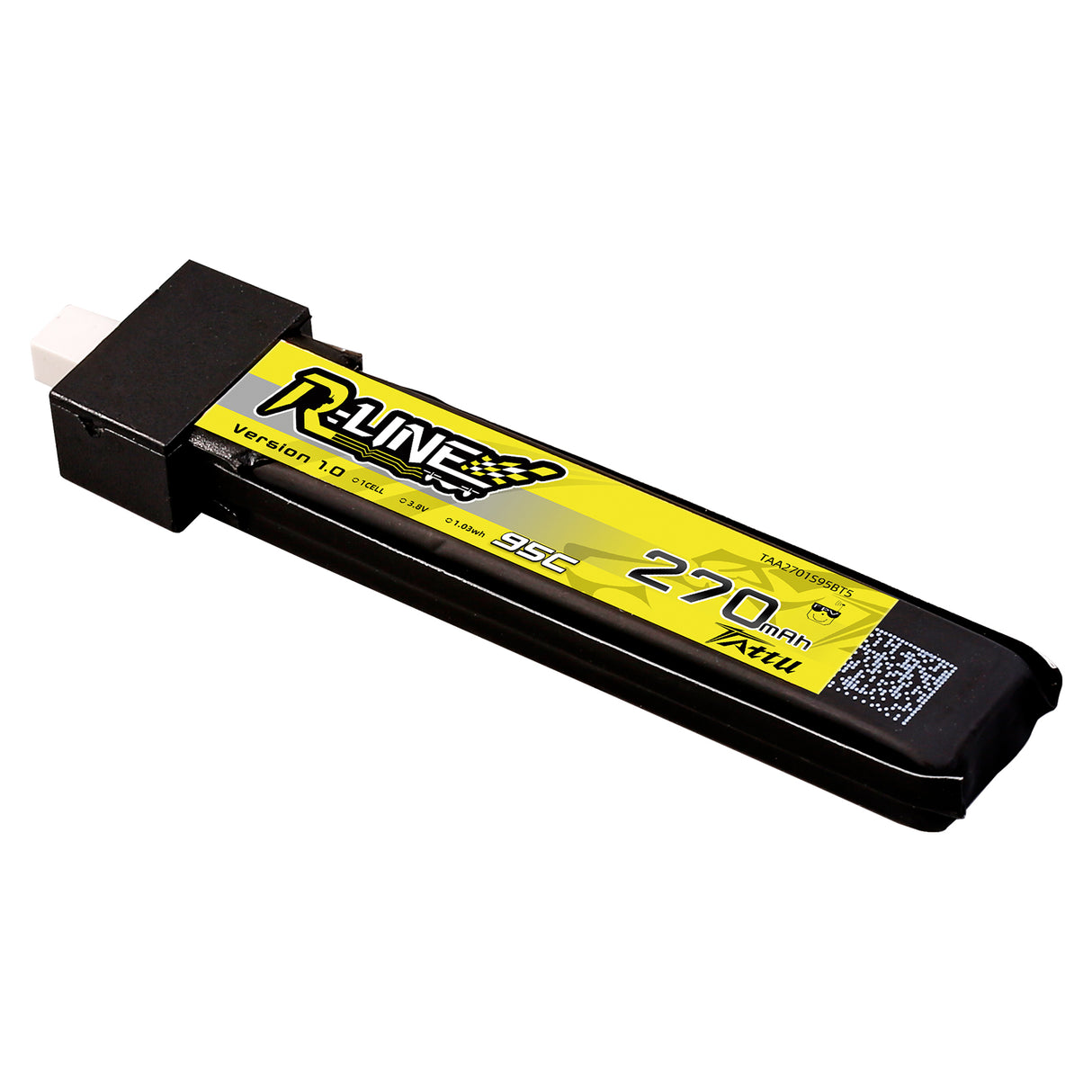 Tattu 270mAh 1S 95C 3.8V HV Lipo Battery with BT2.0 Plug (5pcs)