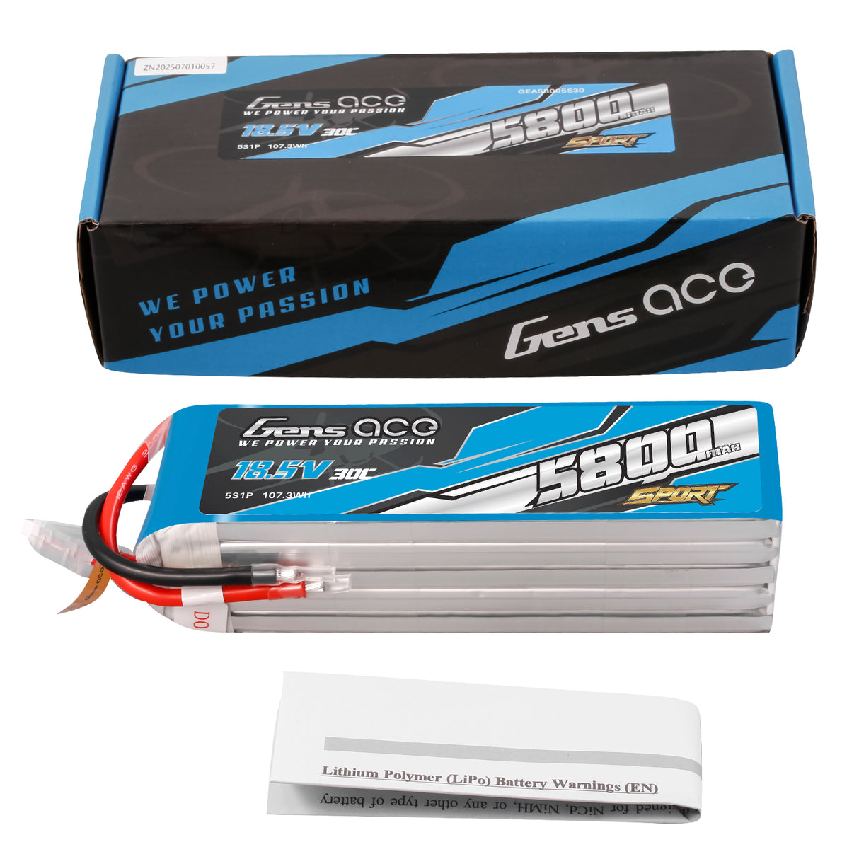 Gens Ace  5800mAh 5S 18.5V 30C Battery Pack ( F3A )