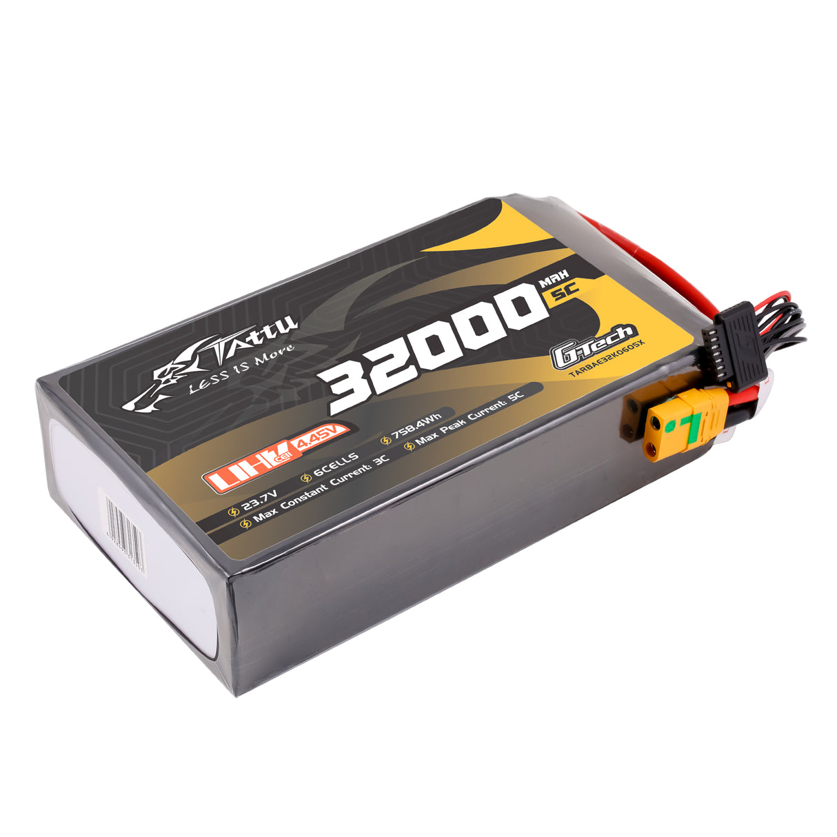 Tattu Ultra High Voltage 32000mAh 5C 23.7V 6S1P G-Tech Lipo Battery with XT90S-F Plug