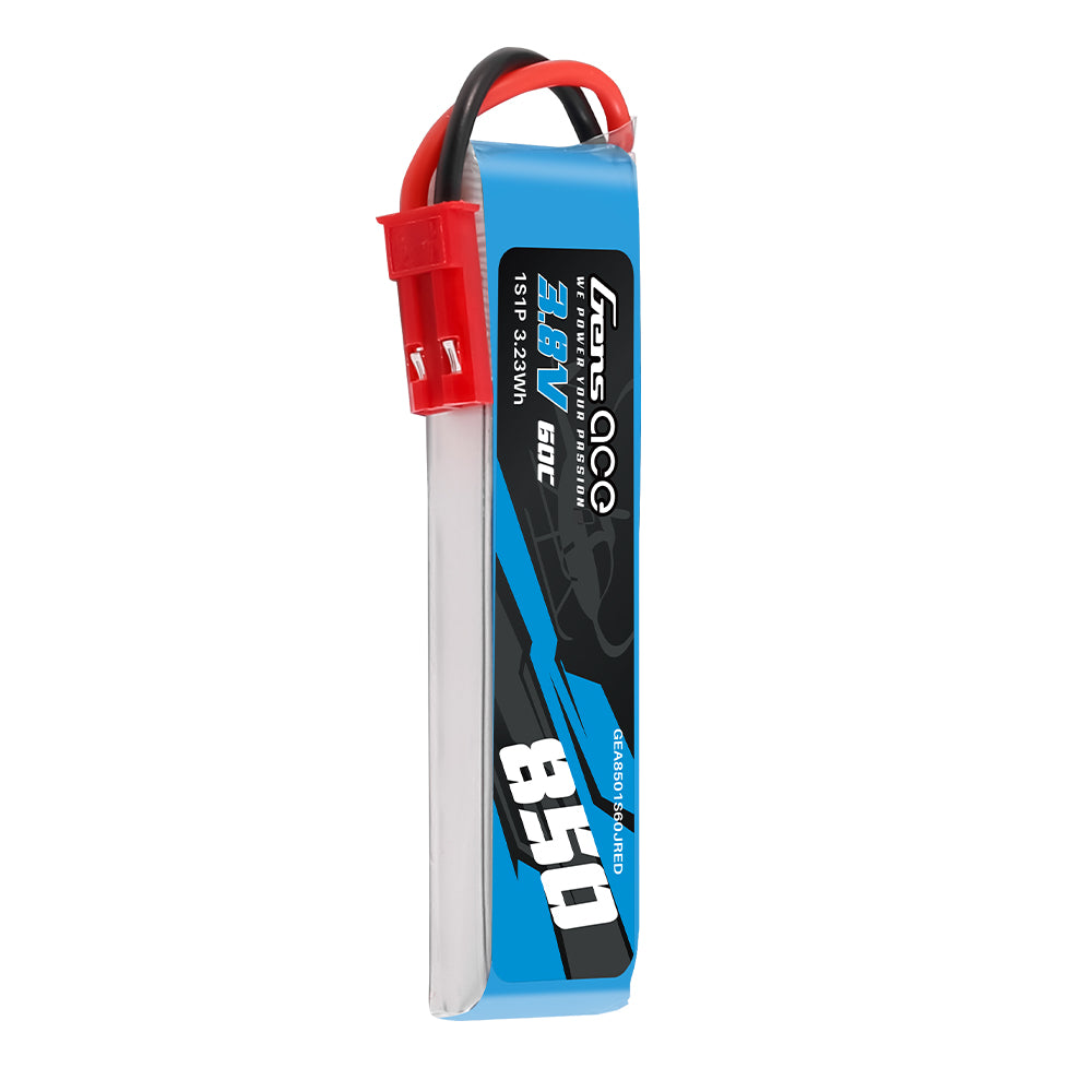 Gens Ace 850mAh 3.8V 60C  1S1P HV LIPO Battery with JST-SYP Plug