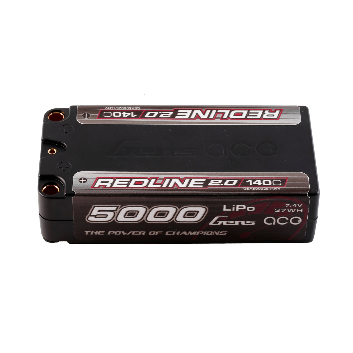 Gens ace Redline 2.0 5000mAh 2S 140C Shorty Lipo Battery with 5.0mm bullet