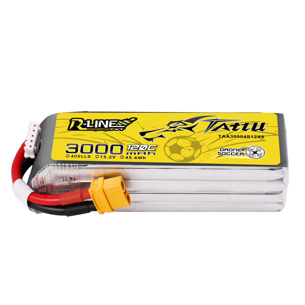 Tattu 3000mAh 15.2V 120C 4S1P Lipo Battery Pack with XT60 Plug