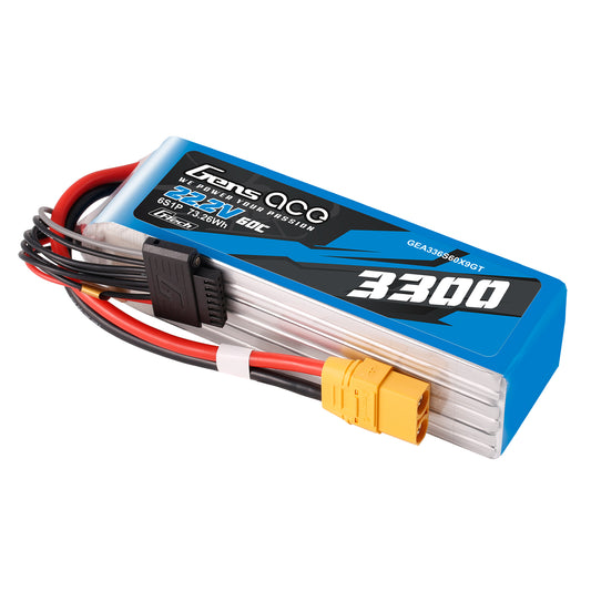 Batterie Gens Ace G-Tech 3300mAh 22.2V 60C 6S1P XT90 LIPO
