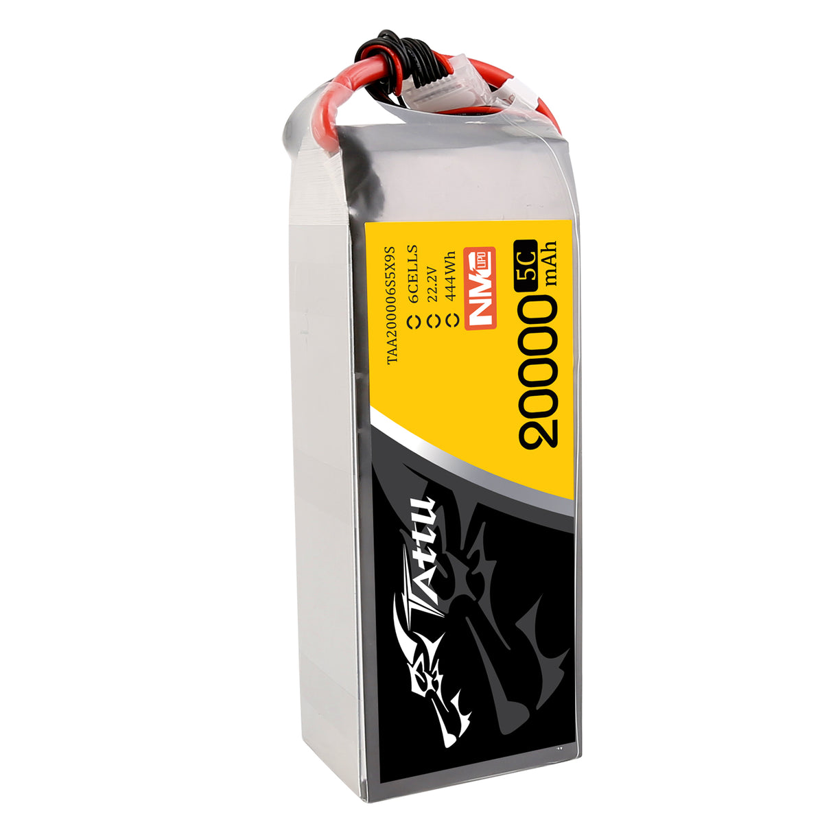 Tattu Semi-Solid State 20000mAh 22.2V 5C 6S1P Lipo Battery Pack with XT90-S plug