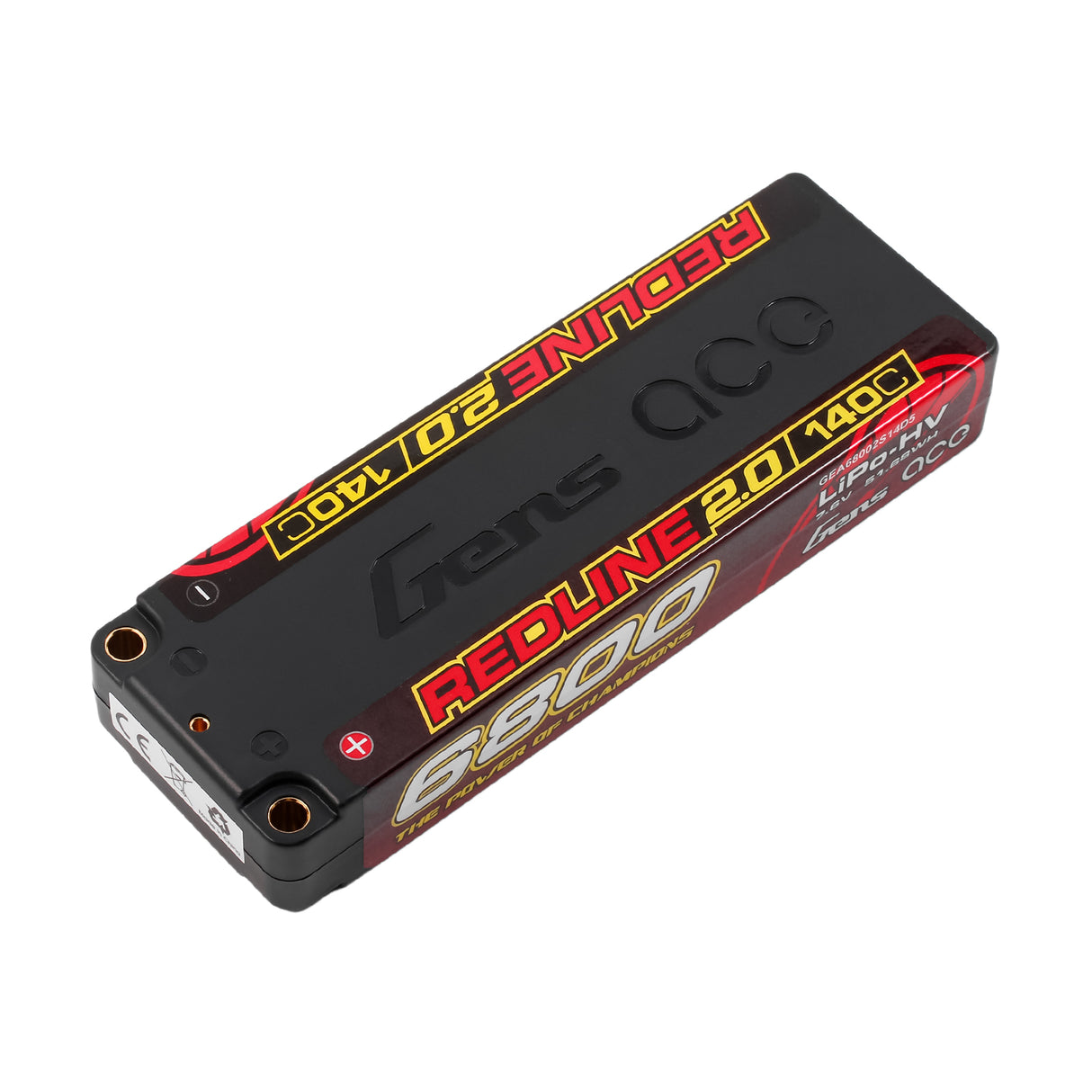 Gens ace Redline 2.0 Series 6800mAh 2S1P 7.6V 140C HardCase HV Lipo Battery Pack with Hardcase 57